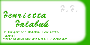 henrietta halabuk business card